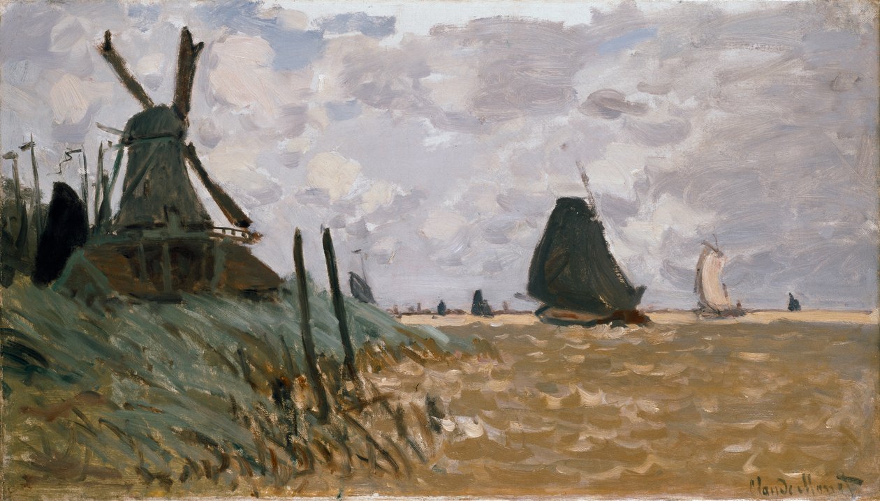 Mlýn poblíž Zaandamu, 1871 od Claude Monet