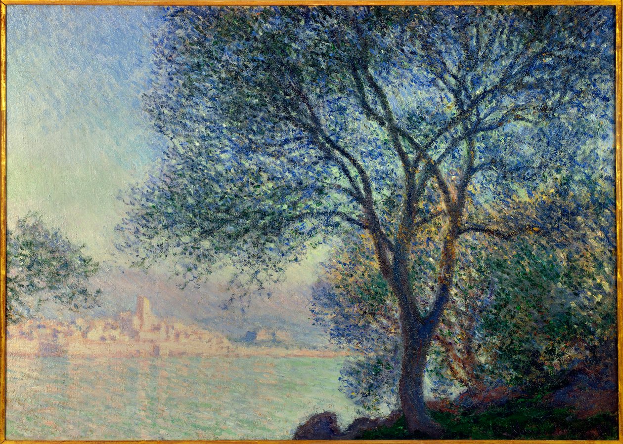 Antibes, pohled na obraz Salis od Clauda Moneta (1840-1926) 1888. Rozm. 0,65 x 0,92 m. Soukromá sbírka od Claude Monet