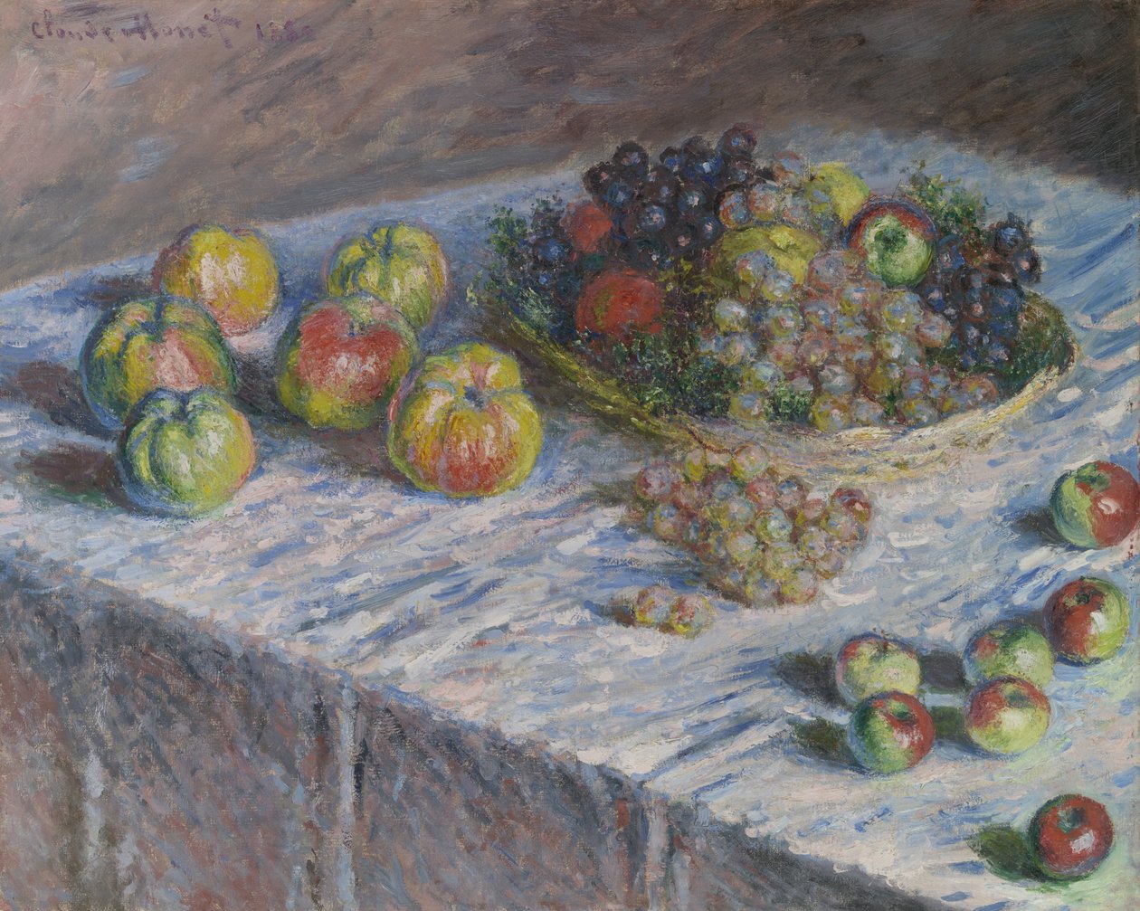 Jablka a hrozny od Claude Monet