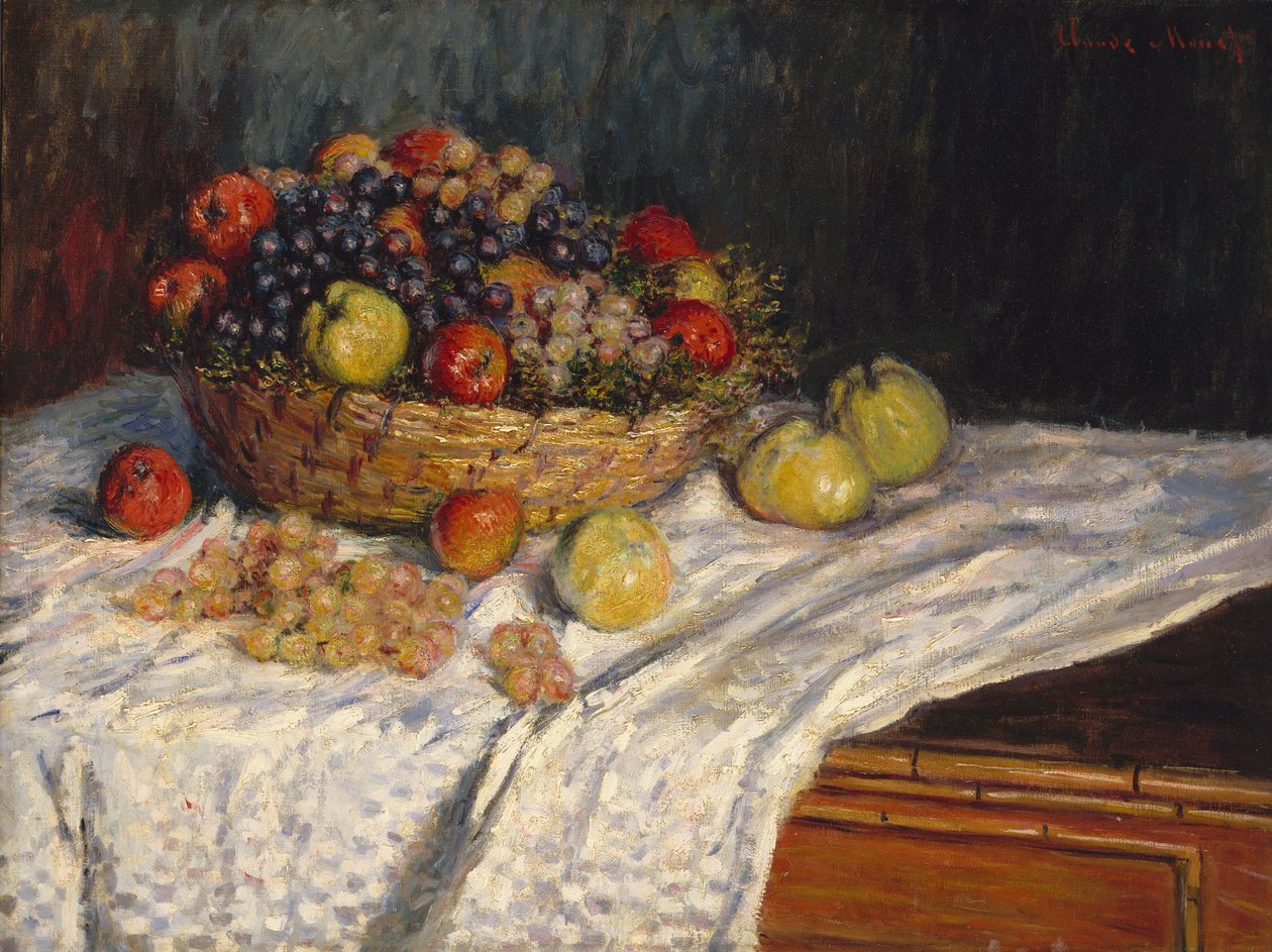 Jablka a hrozny od Claude Monet