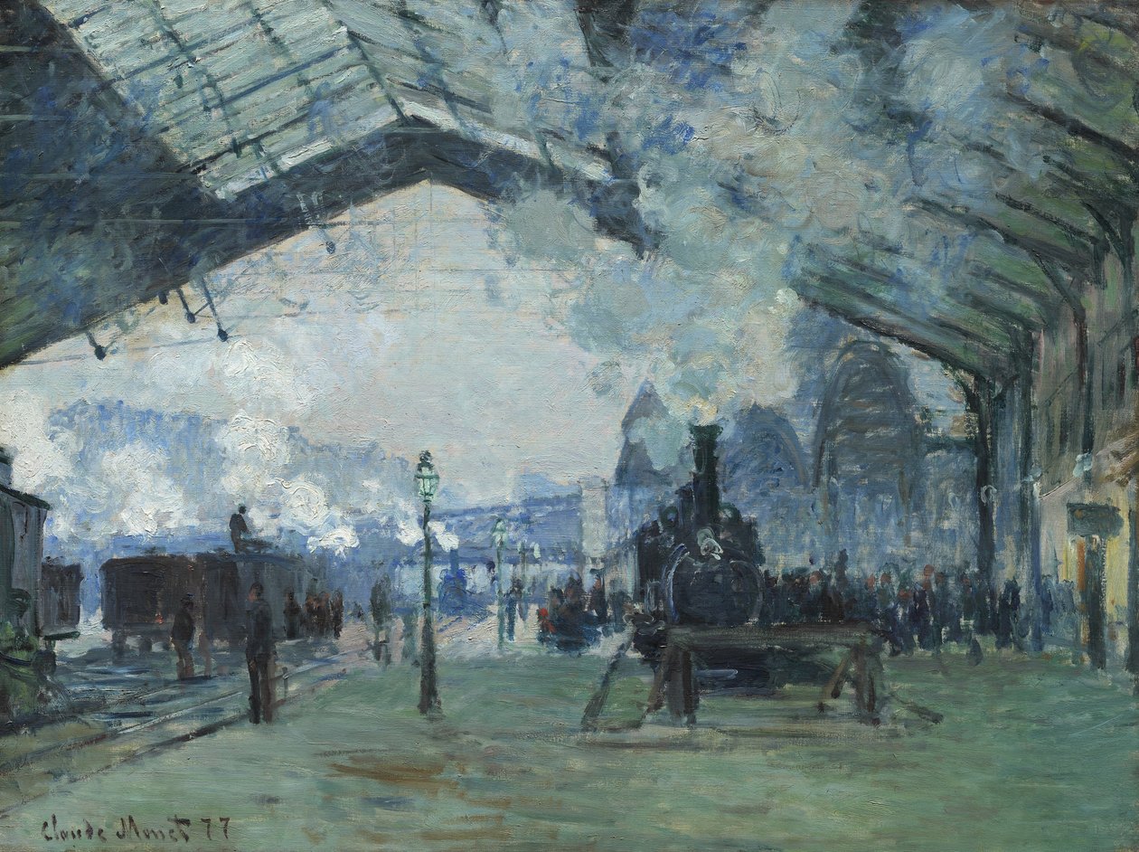 Příjezd vlaku Normandie, Gare Saint-Lazare od Claude Monet