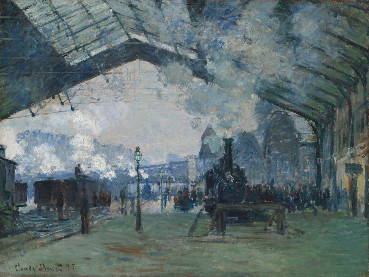 Příjezd vlaku do Normandie, Gare Saint-Lazare od Claude Monet