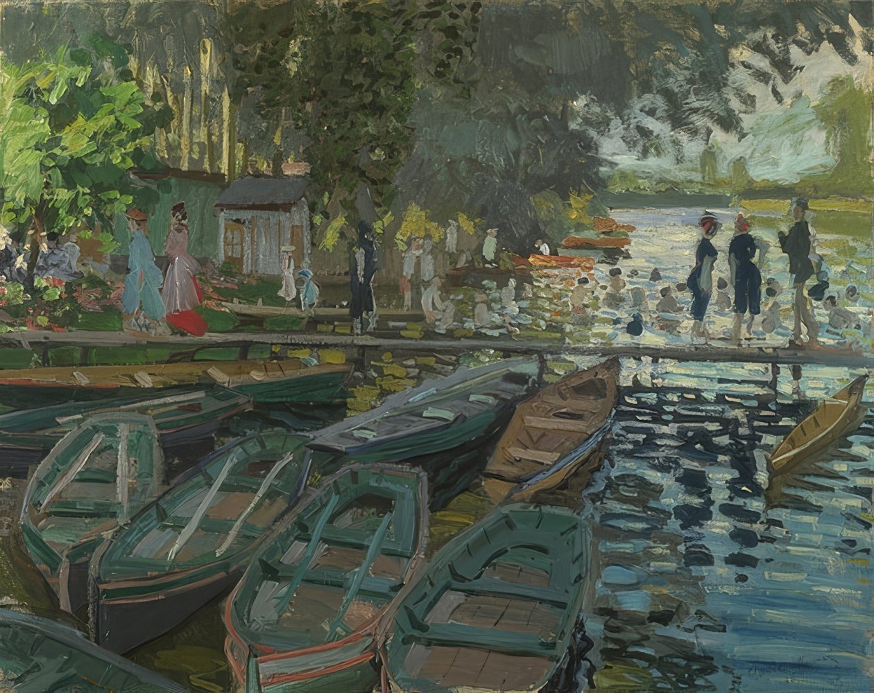 Badende bei La Grenouillère. 1869 od Claude Monet