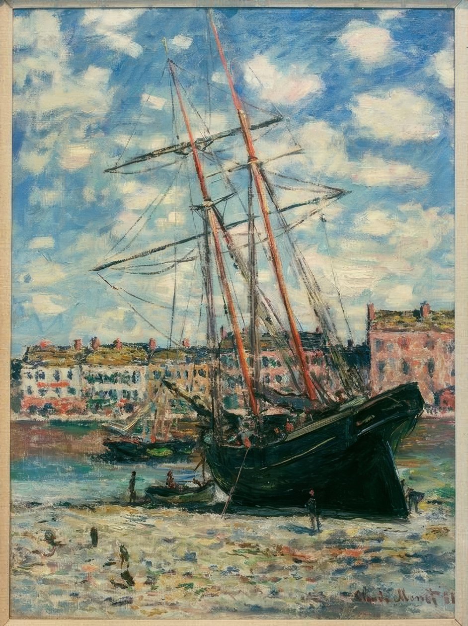 Boat échoué à Fecamp (Loď položená na kýlu ve Fecamp) od Claude Monet