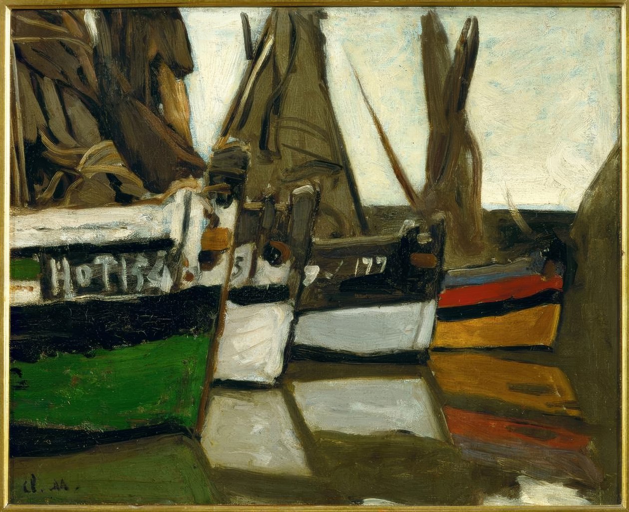 Rybářské lodě, Honfleur od Claude Monet