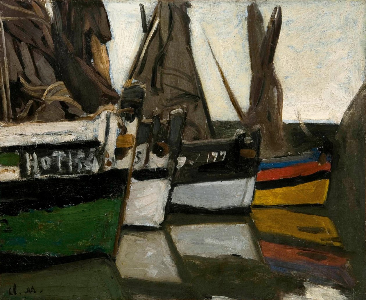 Rybářské lodě v Honfleuru Rybářské lodě v Honfleuru, cca 1866. od Claude Monet