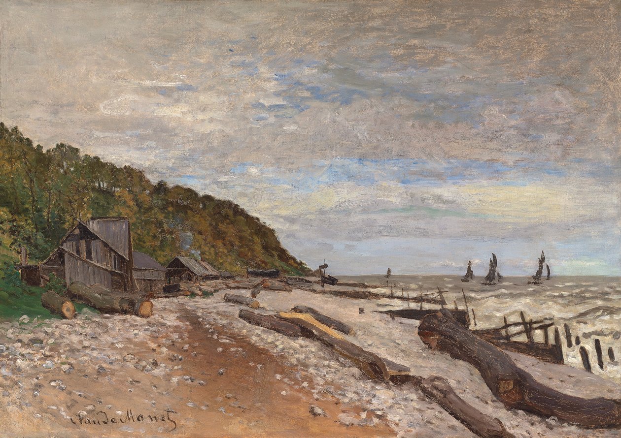 Loděnice u Honfleuru; Loděnice malých lodí, poblíž Honfleur, 1864 od Claude Monet