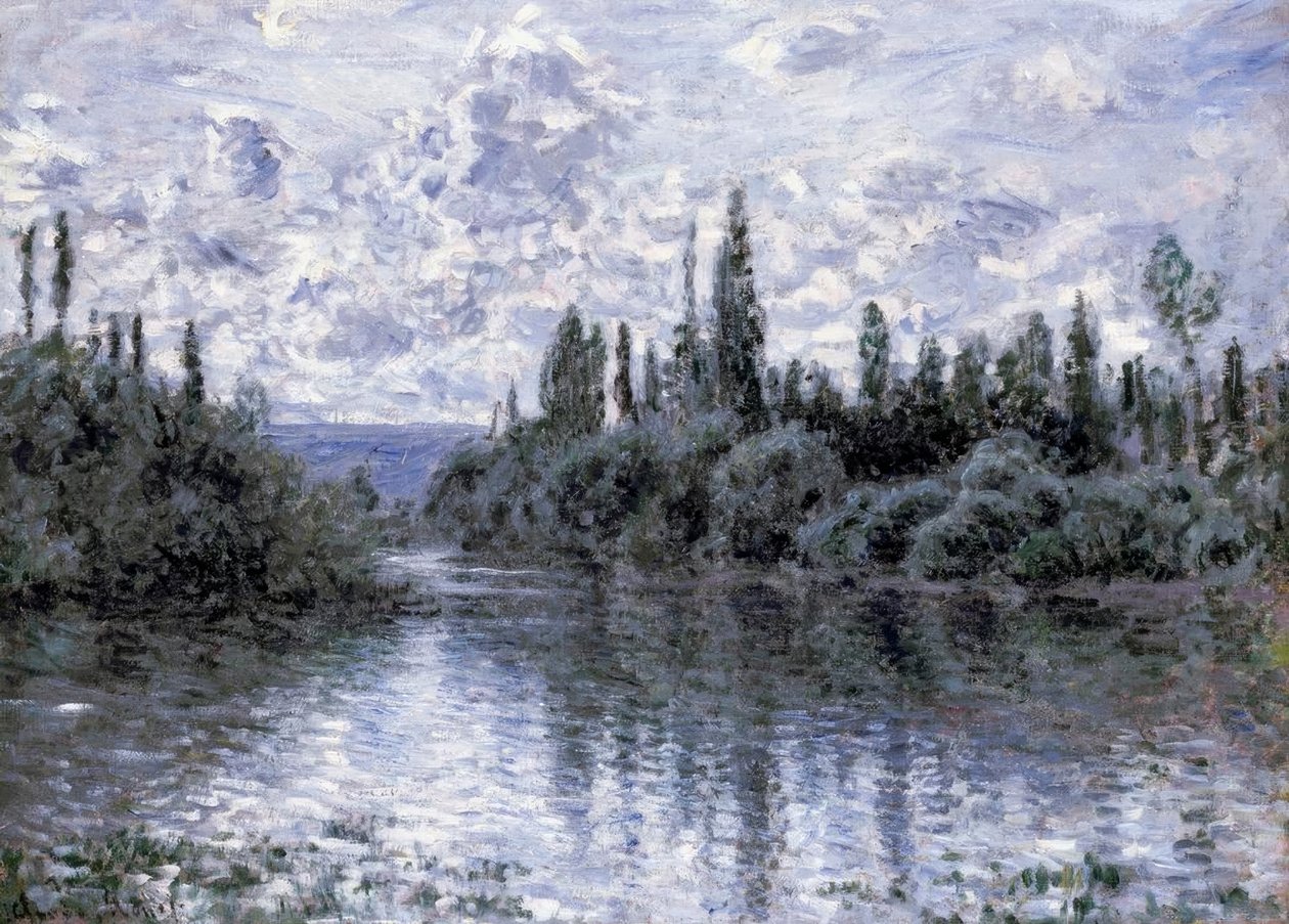Rameno Seiny poblíž Vétheuil od Claude Monet