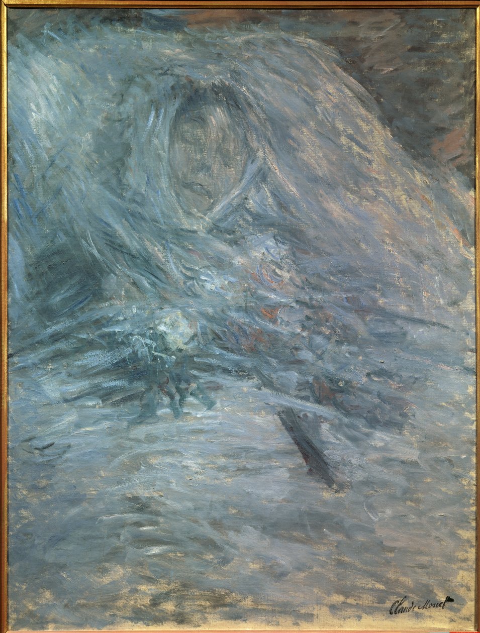 Camille na smrtelné posteli (umělcova první manželka 1847-1879) od Claude Monet