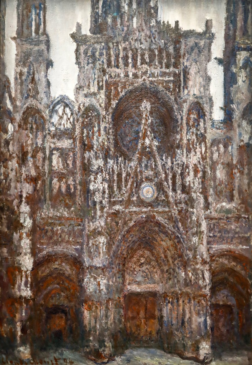 Katedrála v Rouenu, pohled na portál, Brown Harmony od Claude Monet