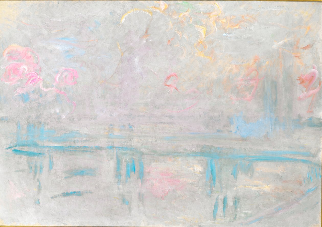 Charing Cross Bridge, cca 1900 (olej na plátně) od Claude Monet