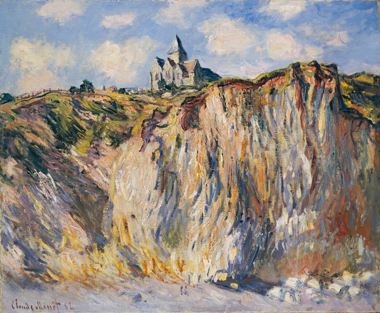Kostel ve Varengeville, ráno, 1882 od Claude Monet