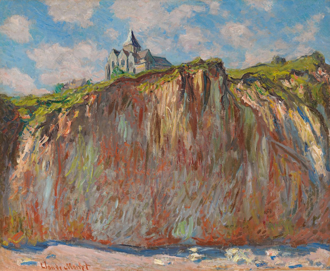 Church of Varengeville, Morning Effect; Kostel Varengeville, ranní efekt, 1882 od Claude Monet