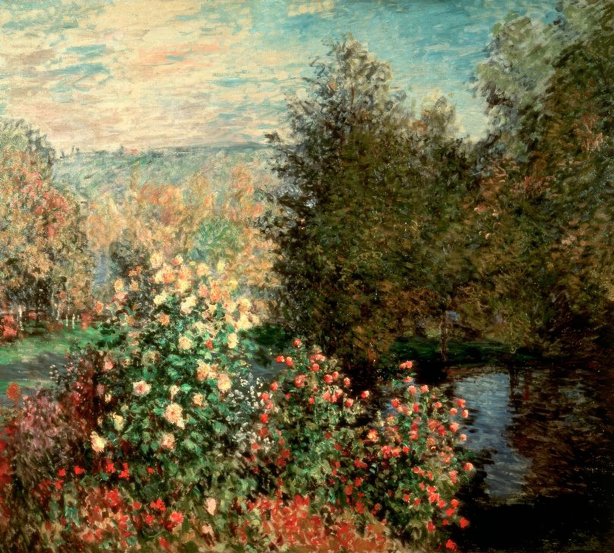 Zahradní koutek v Montgeronu od Claude Monet