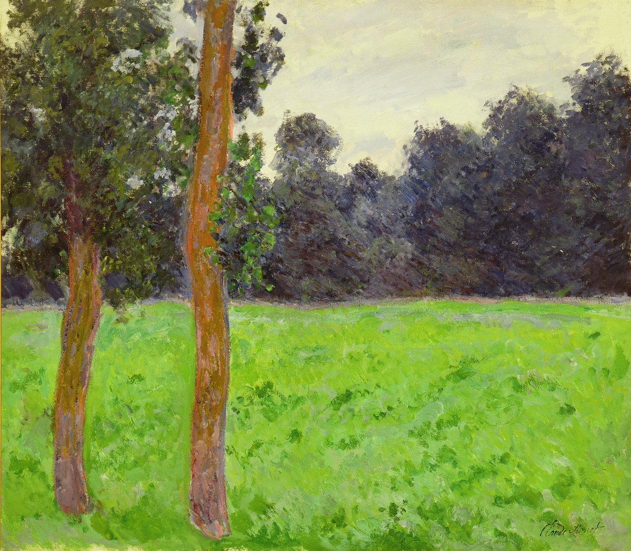 Dva stromy na prérii, 1886 od Claude Monet