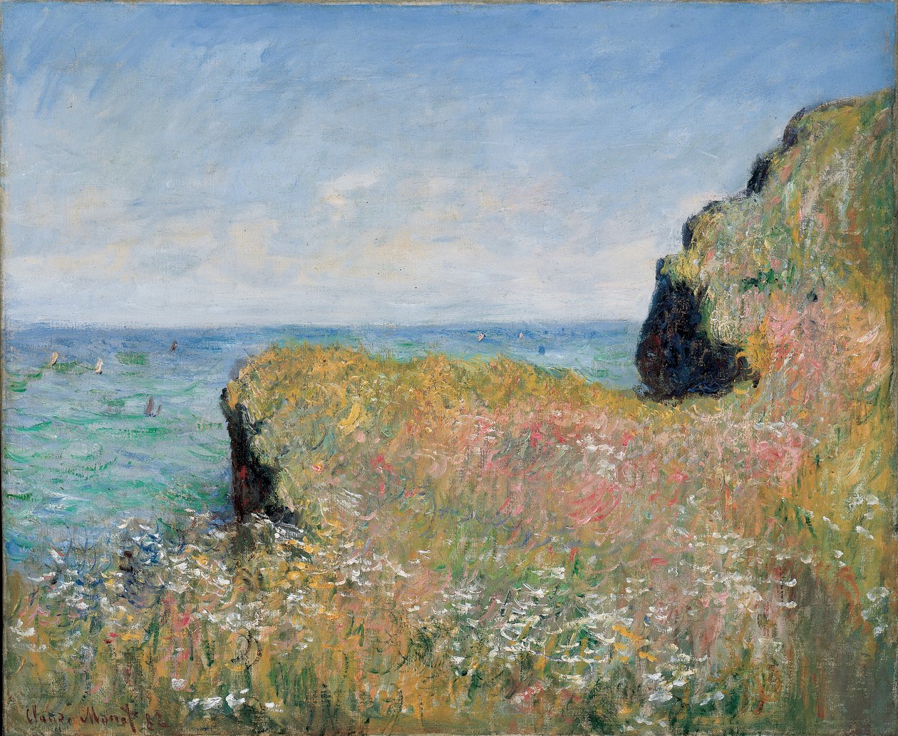 Edge of the Cliff, Pourville, 1882 od Claude Monet