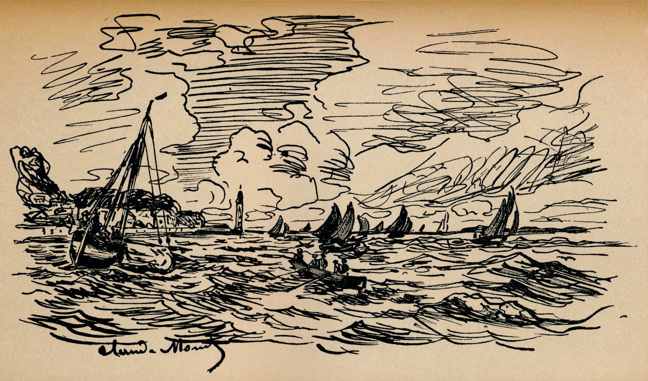 Embouchure De La Seine A Honfleur, c1865 od Claude Monet