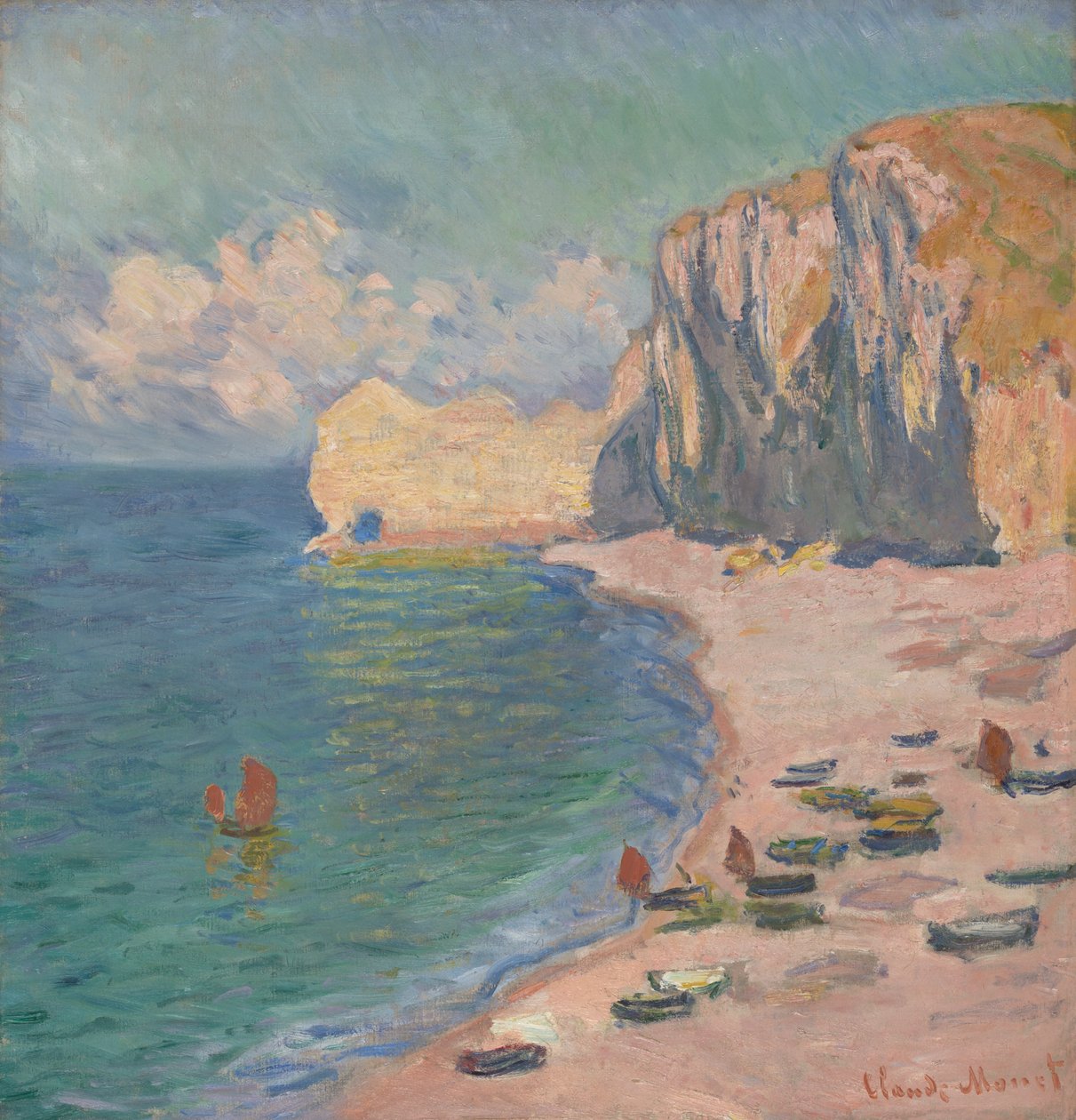 Étretat: Pláž a Falaise d