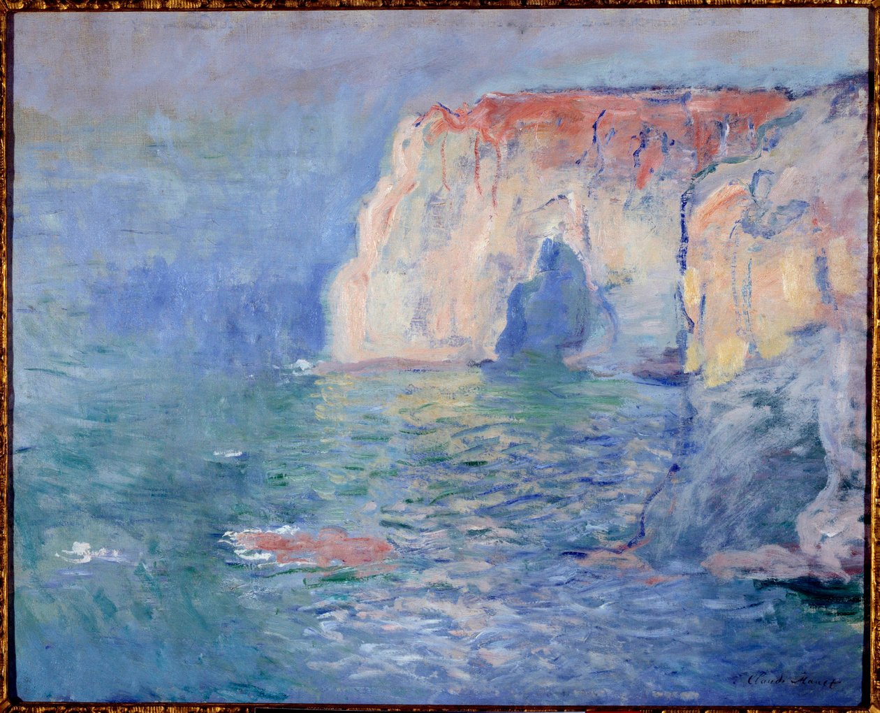 Etretat, manneporte, úvahy o vodě Malba Clauda Moneta (1840-1926) 1885 Sun. 0,65x0,81 m Paříž, muzeum Orsay od Claude Monet