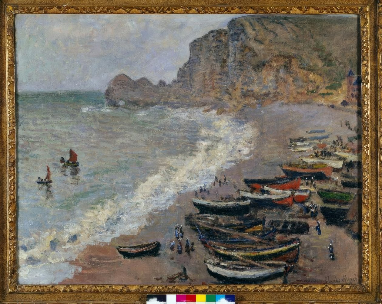 Etretat: pláž v Porte d