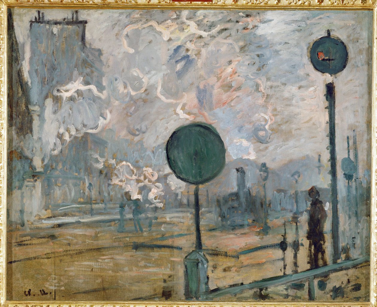 Exteriér nádraží Gare Saint-Lazare, Signal od Claude Monet