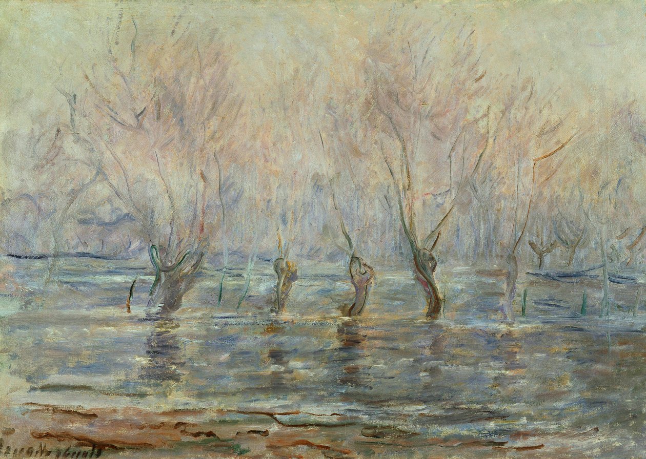 Povodeň v Giverny; L"Inondation a Giverny, kolem roku 1896 od Claude Monet