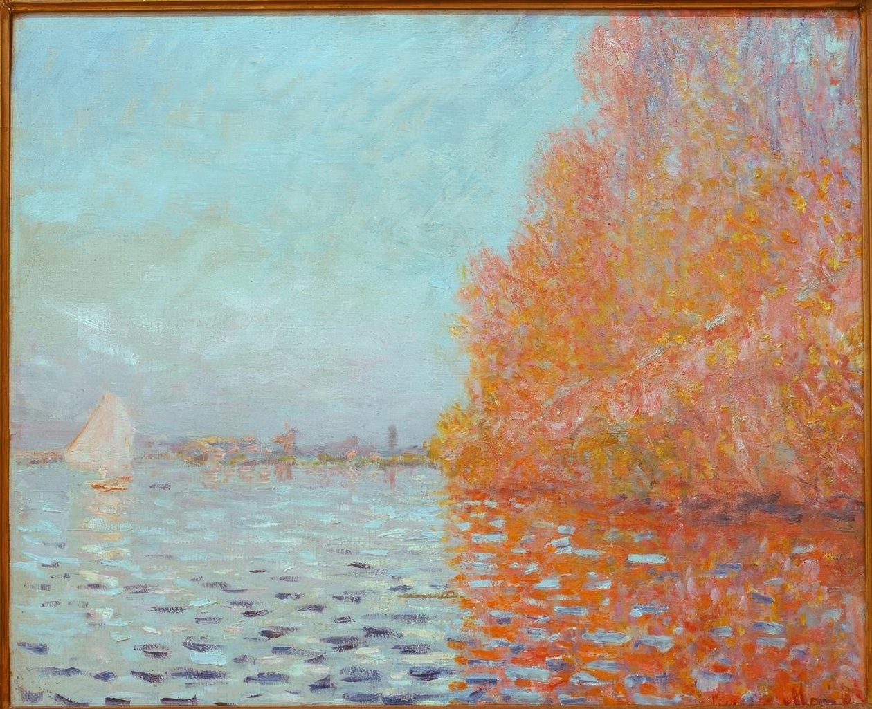 Říční krajina, podzim od Claude Monet