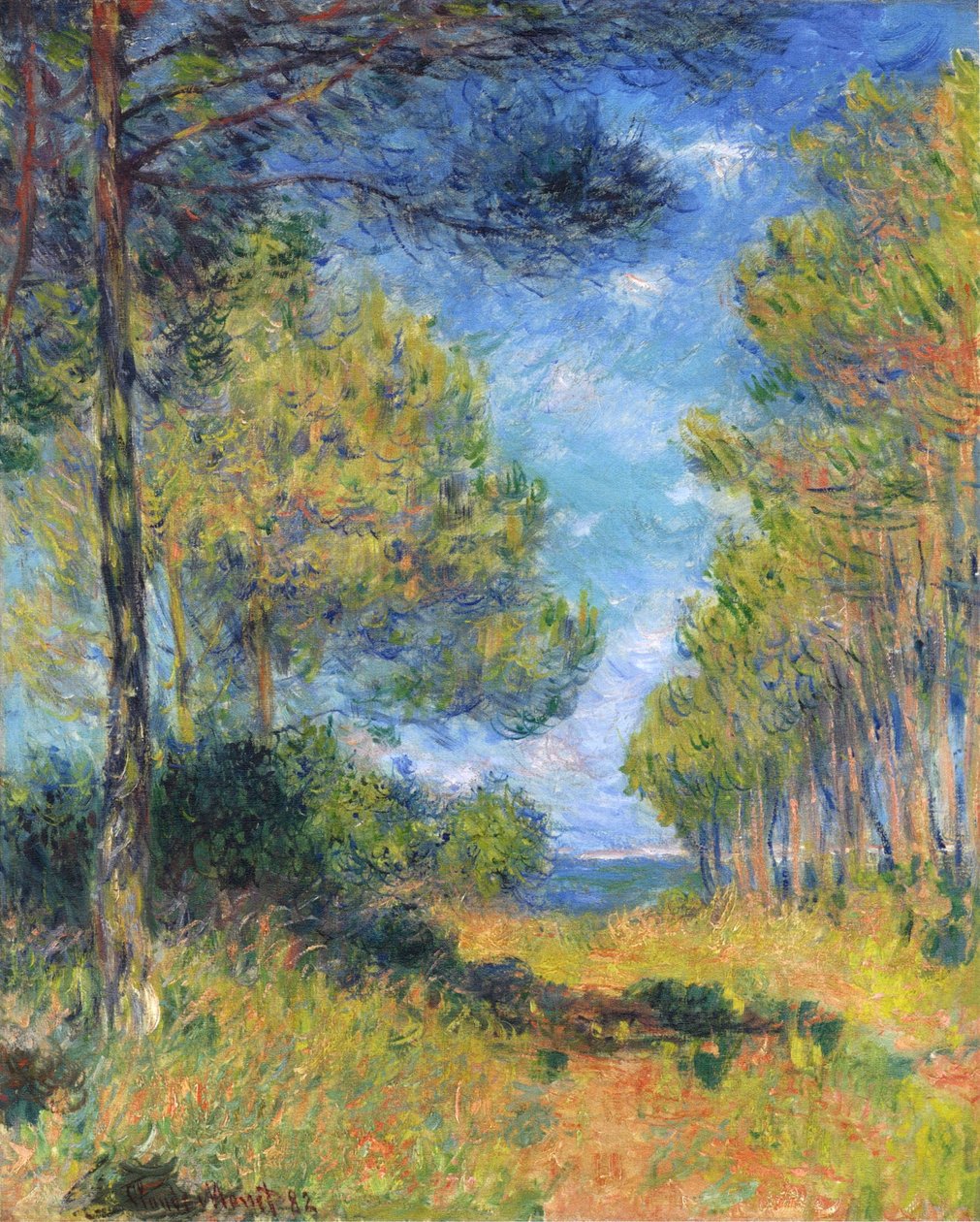 Francouzsky: Allée de sapins à Varengeville
německy: Tannenallee in Varengeville od Claude Monet