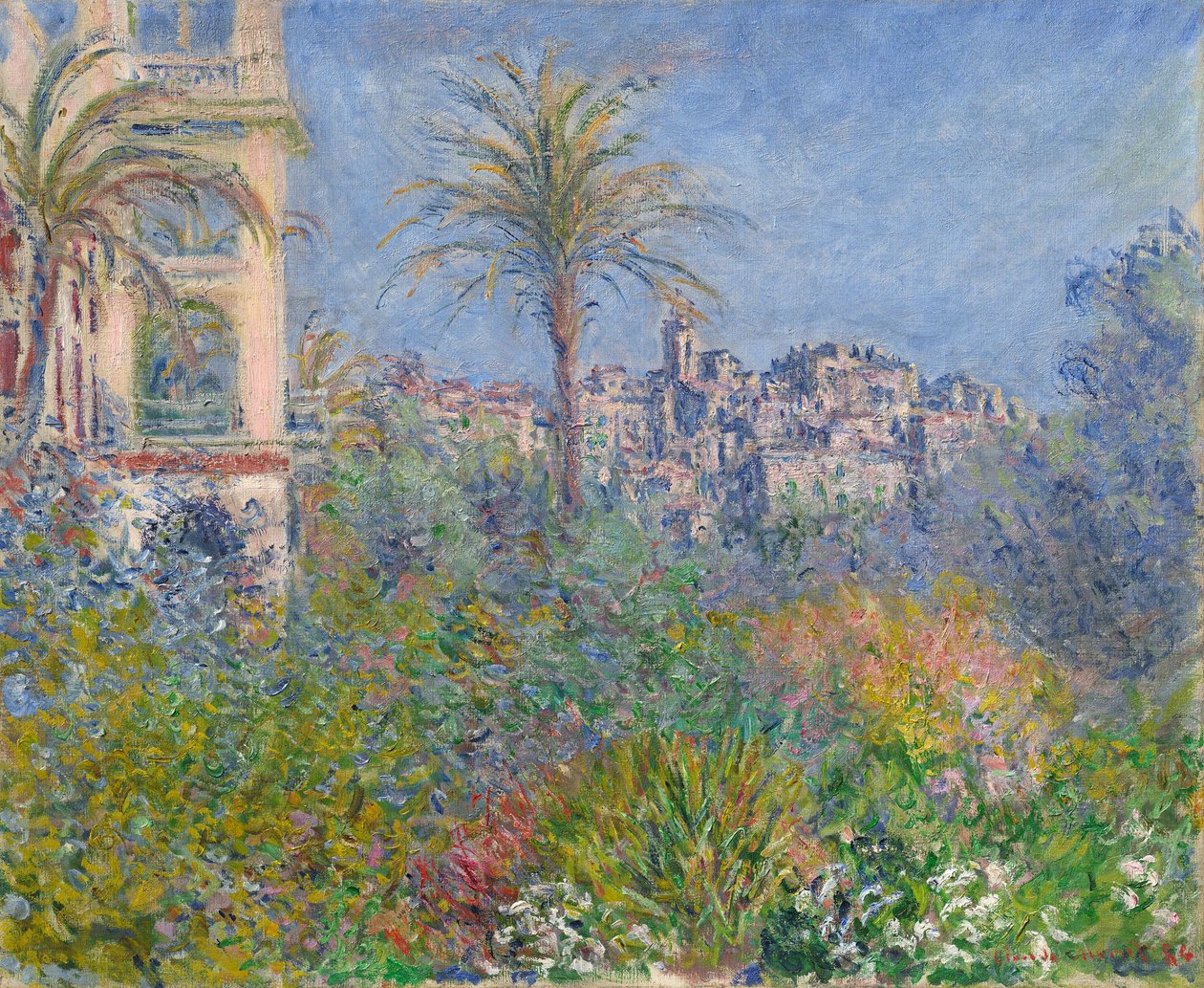 Němčina: Strada Romana in Bordighera Villas at Bordighera od Claude Monet