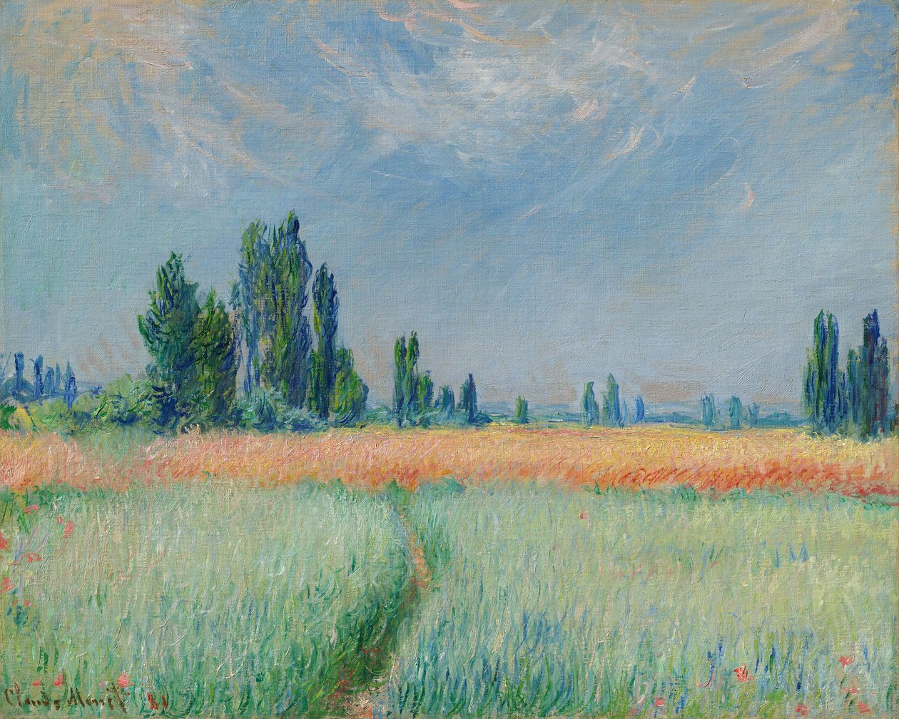 Německy: Weizenfeld Wheatfield od Claude Monet