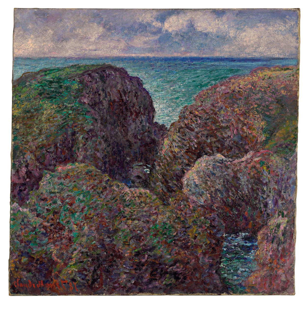 Skupina skal v Port-Goulphar, 1887 od Claude Monet