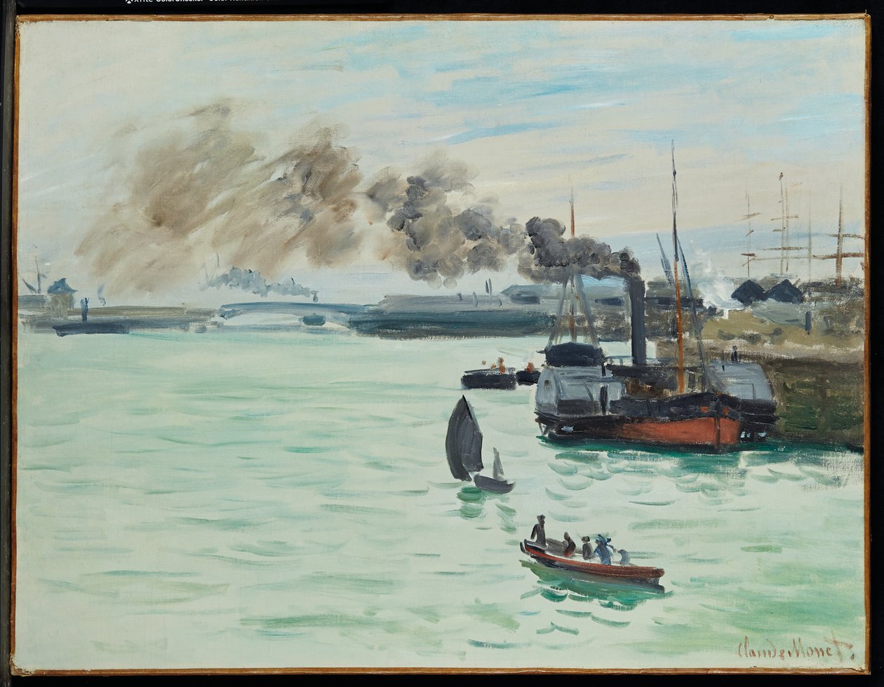 Výhled na přístav od Claude Monet