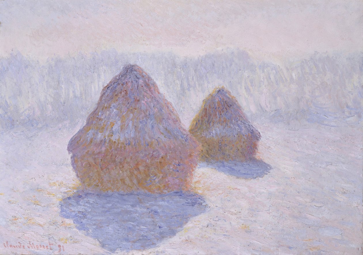 Kupky sena (efekt sněhu a slunce) od Claude Monet