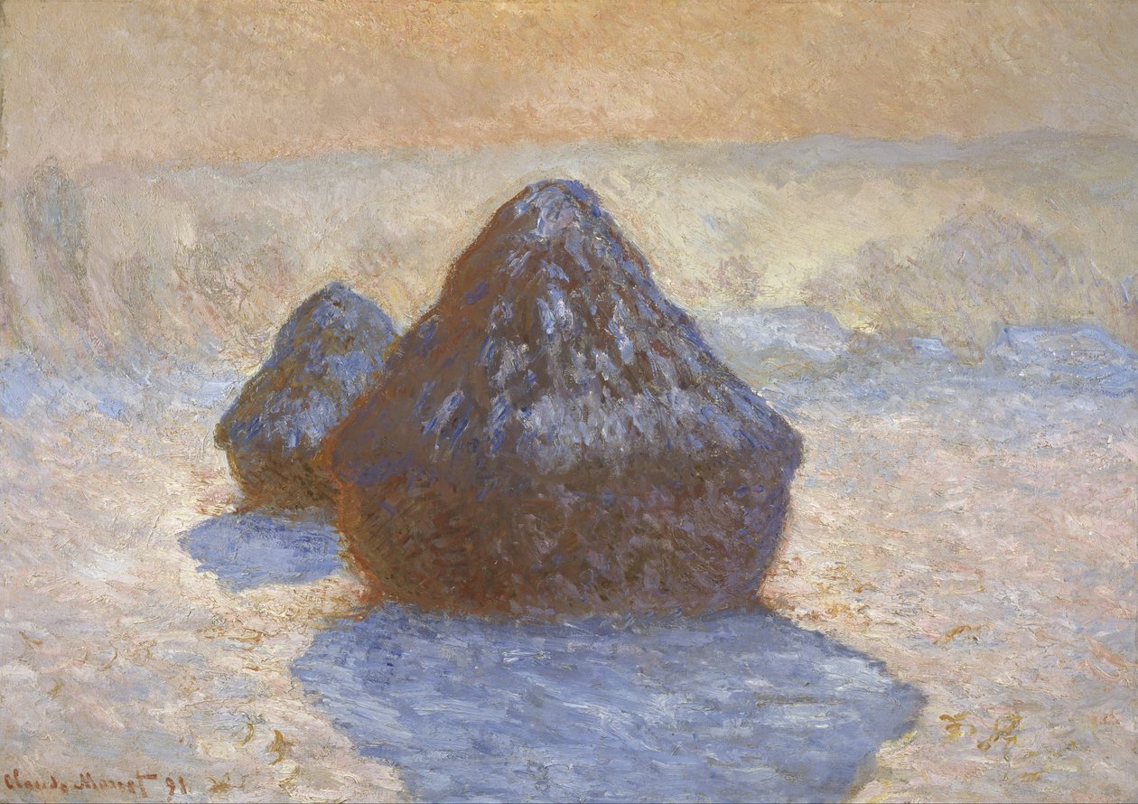 Stohy sena: sněhový efekt od Claude Monet