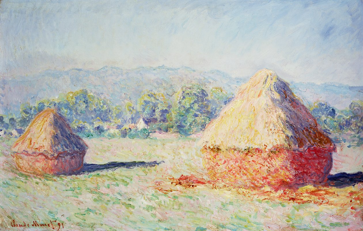 Kupky sena na slunci, Ranní efekt, 1891 od Claude Monet