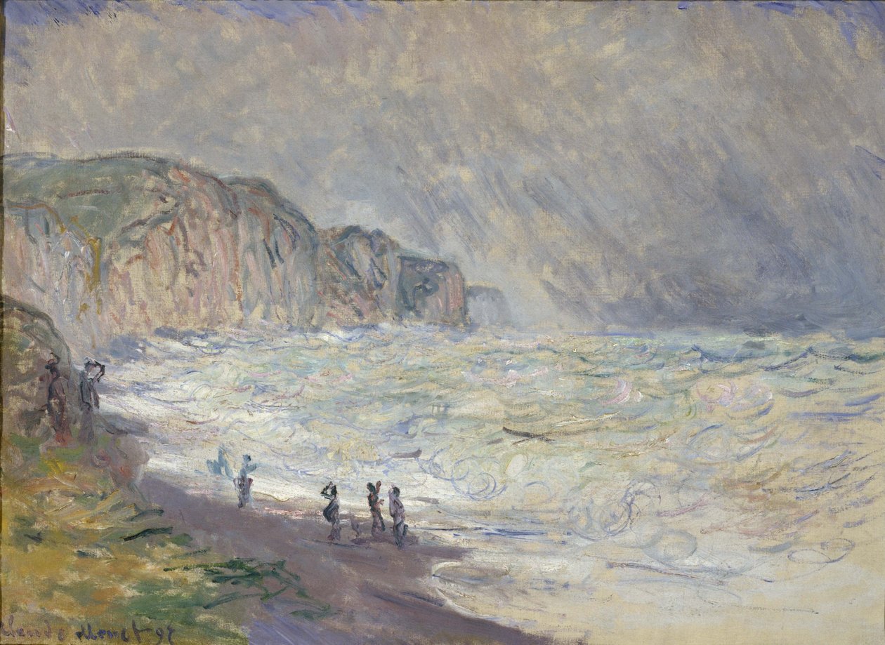 Těžké moře v Pourville, 1897 od Claude Monet