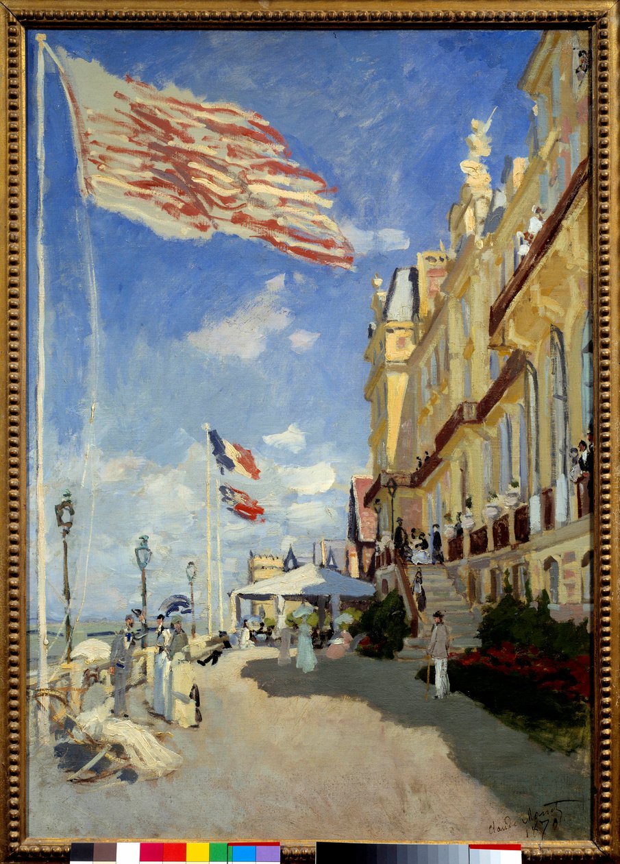 Hotel des Roches Noires v Trouville. Obraz Clauda Moneta (1840-1926) od Claude Monet