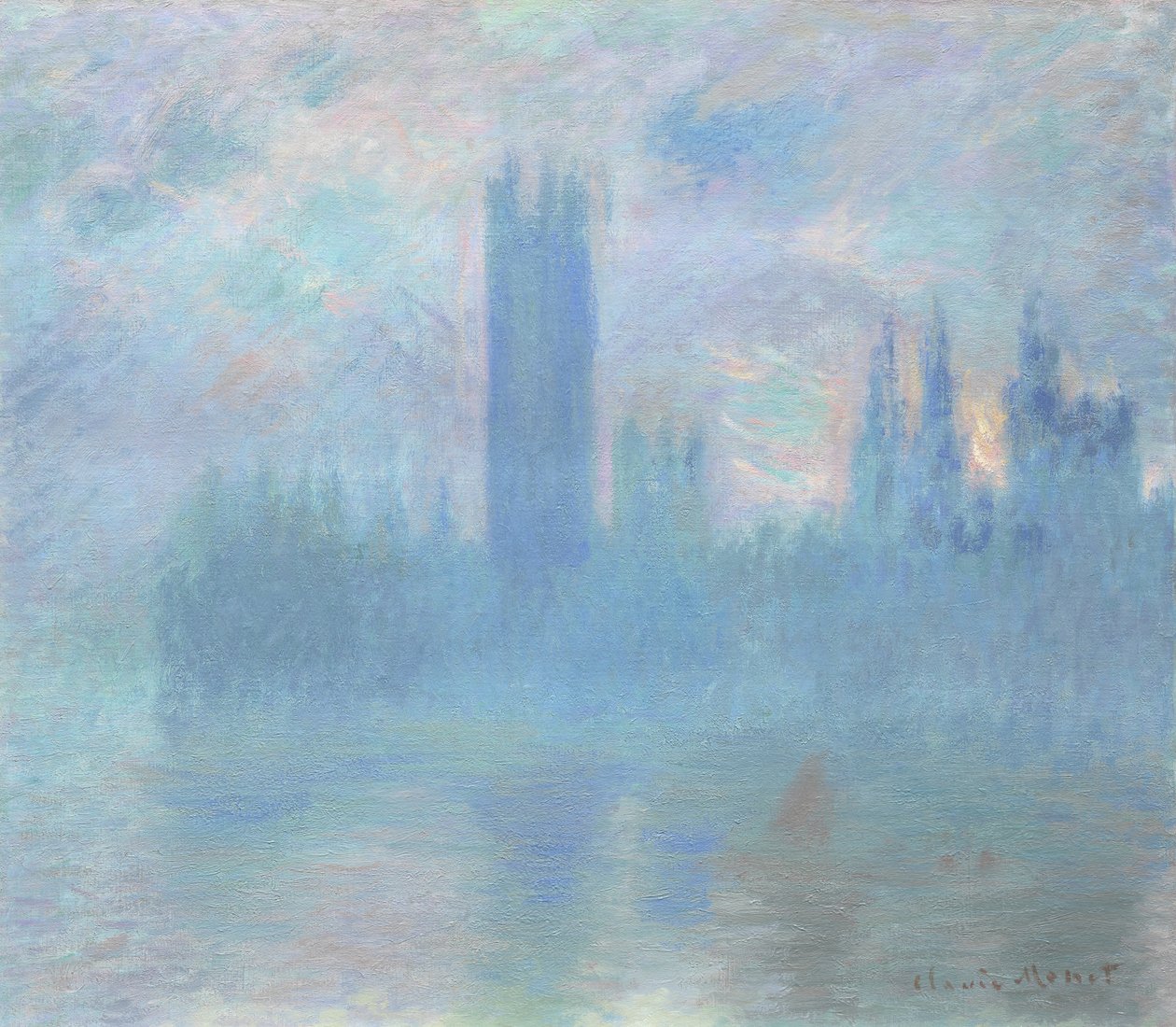Houses of Parliament, Londýn, 1900-01 od Claude Monet