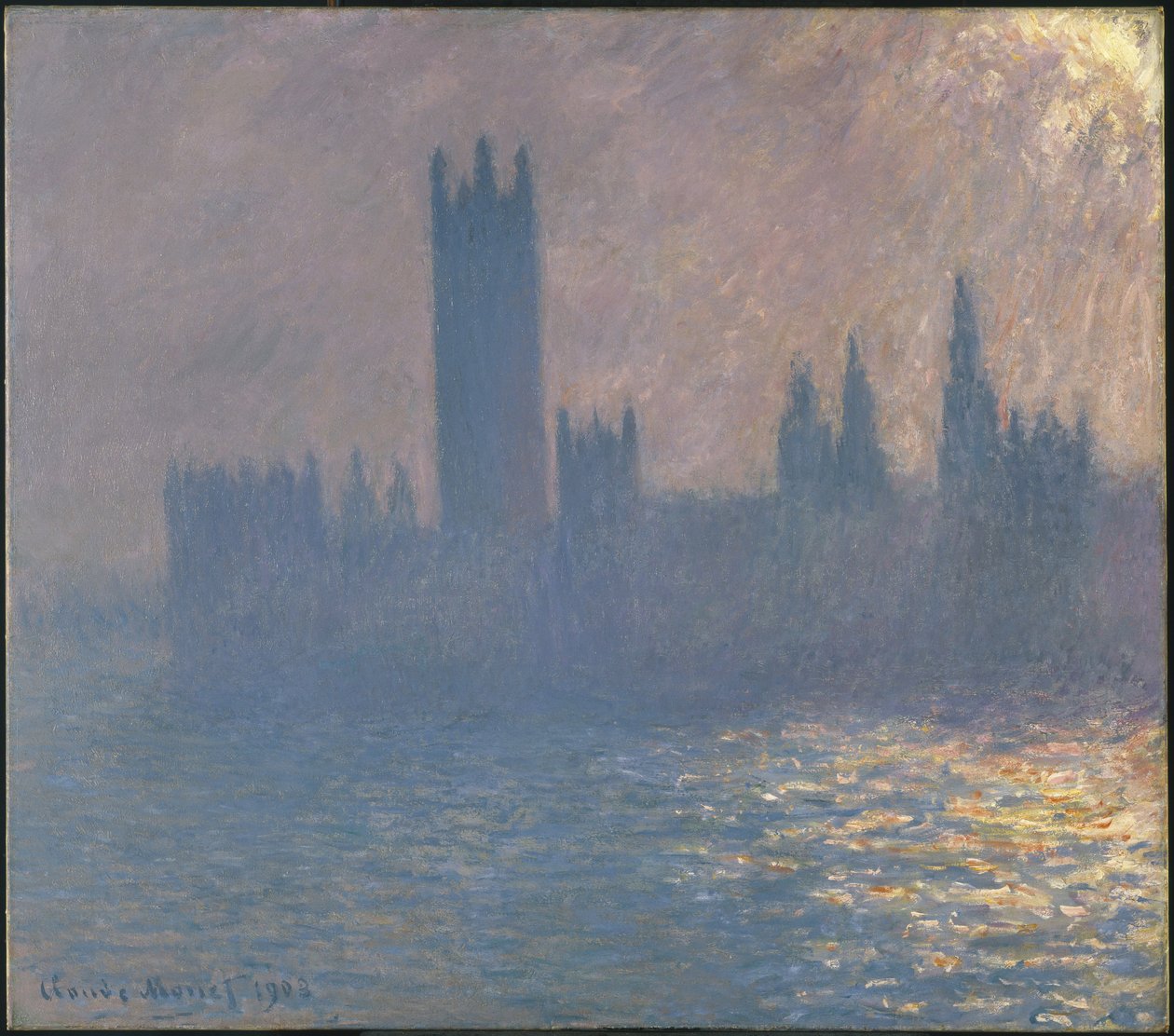 Houses of Parliament, Sunlight Effect Parlament, Sunlight Effect, 1903 od Claude Monet