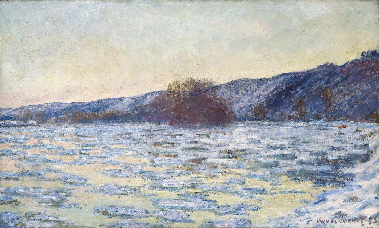 Ledové kry za soumraku od Claude Monet