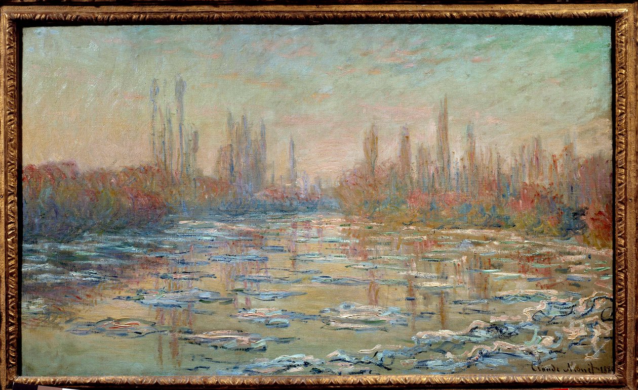 Zmrzlina nebo debakl na Seině. Obraz Clauda Moneta (1840-1926) od Claude Monet