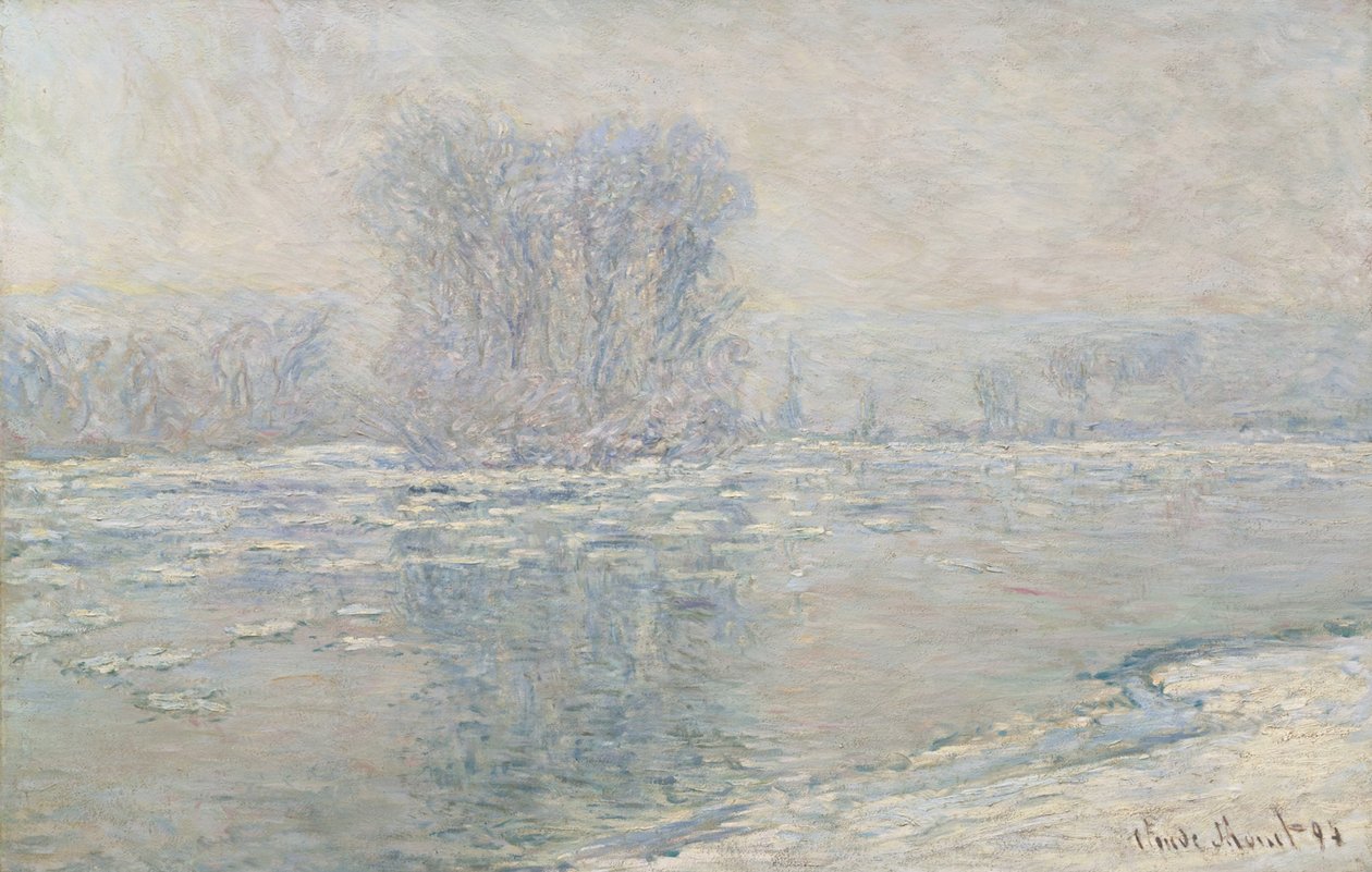 Led, bílý efekt od Claude Monet