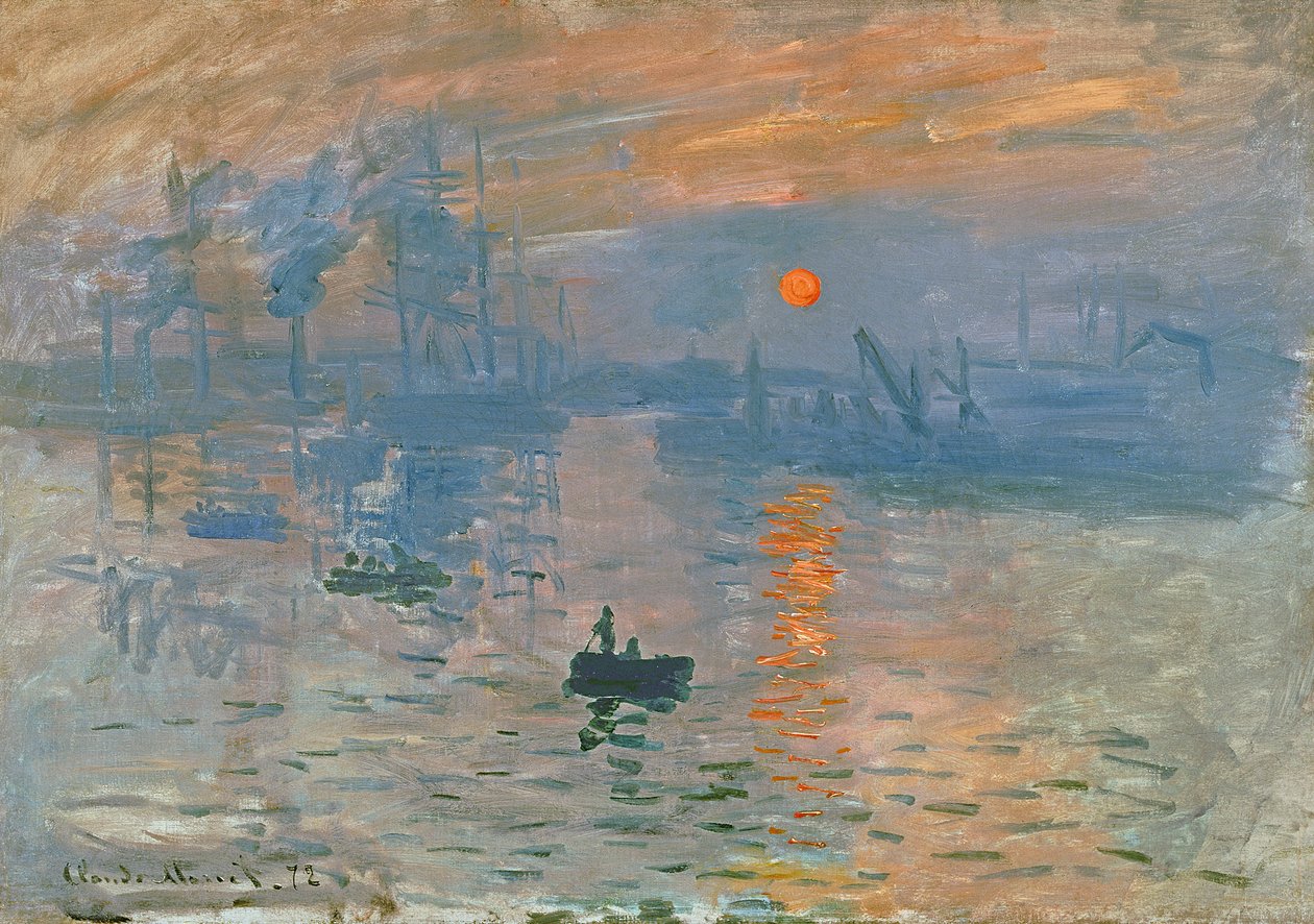 Print, Sunrise Print, vycházející slunce, 1872 od Claude Monet