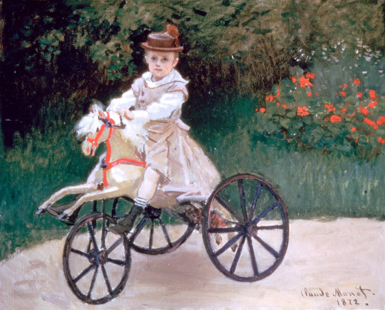 Jean Monet na mechanickém koni, 1872 od Claude Monet