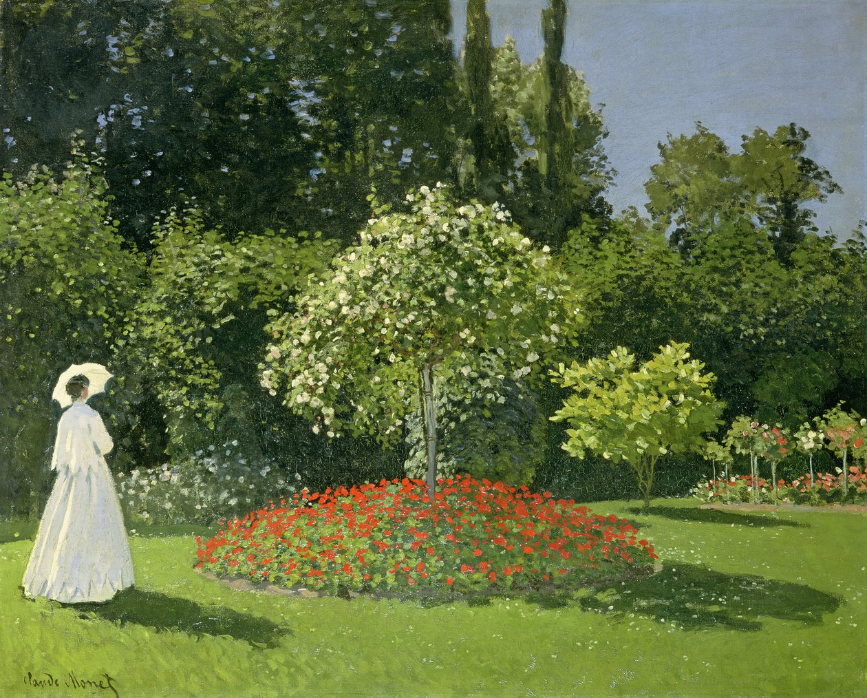 Jeanne Marie Lecadre v zahradě od Claude Monet