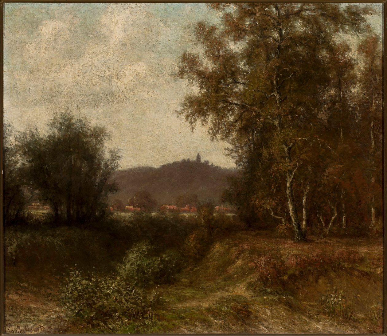 Venkovská krajina se stromy od Claude Monet