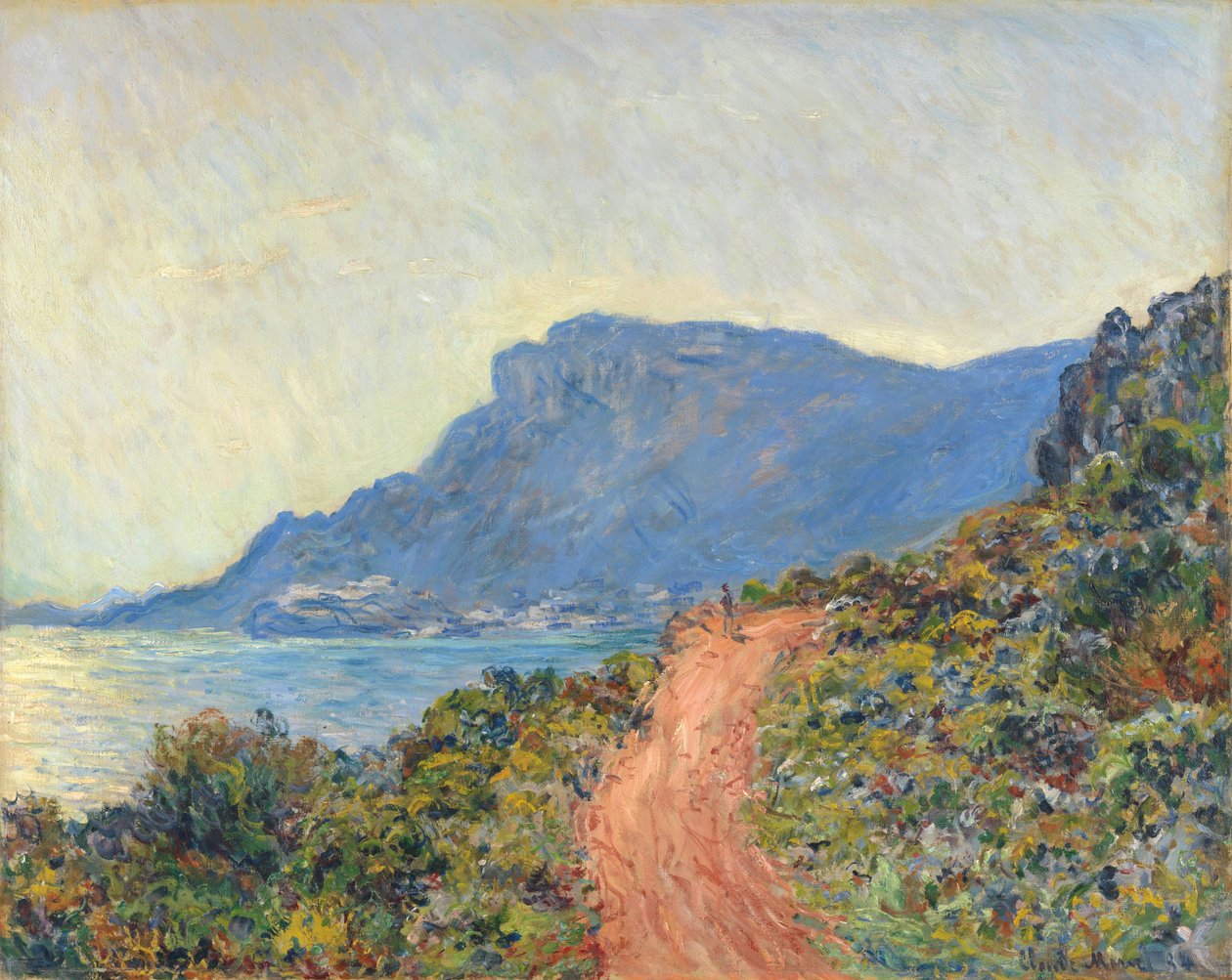 Corniche poblíž Monaka Corniche v Monaku od Claude Monet