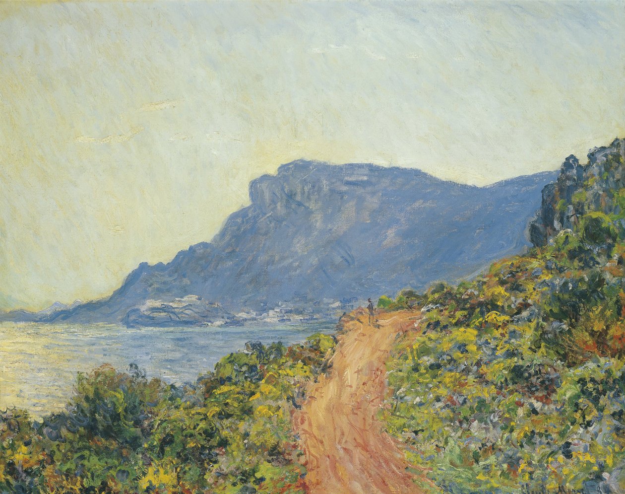 Corniche poblíž Monaka, 1884 od Claude Monet