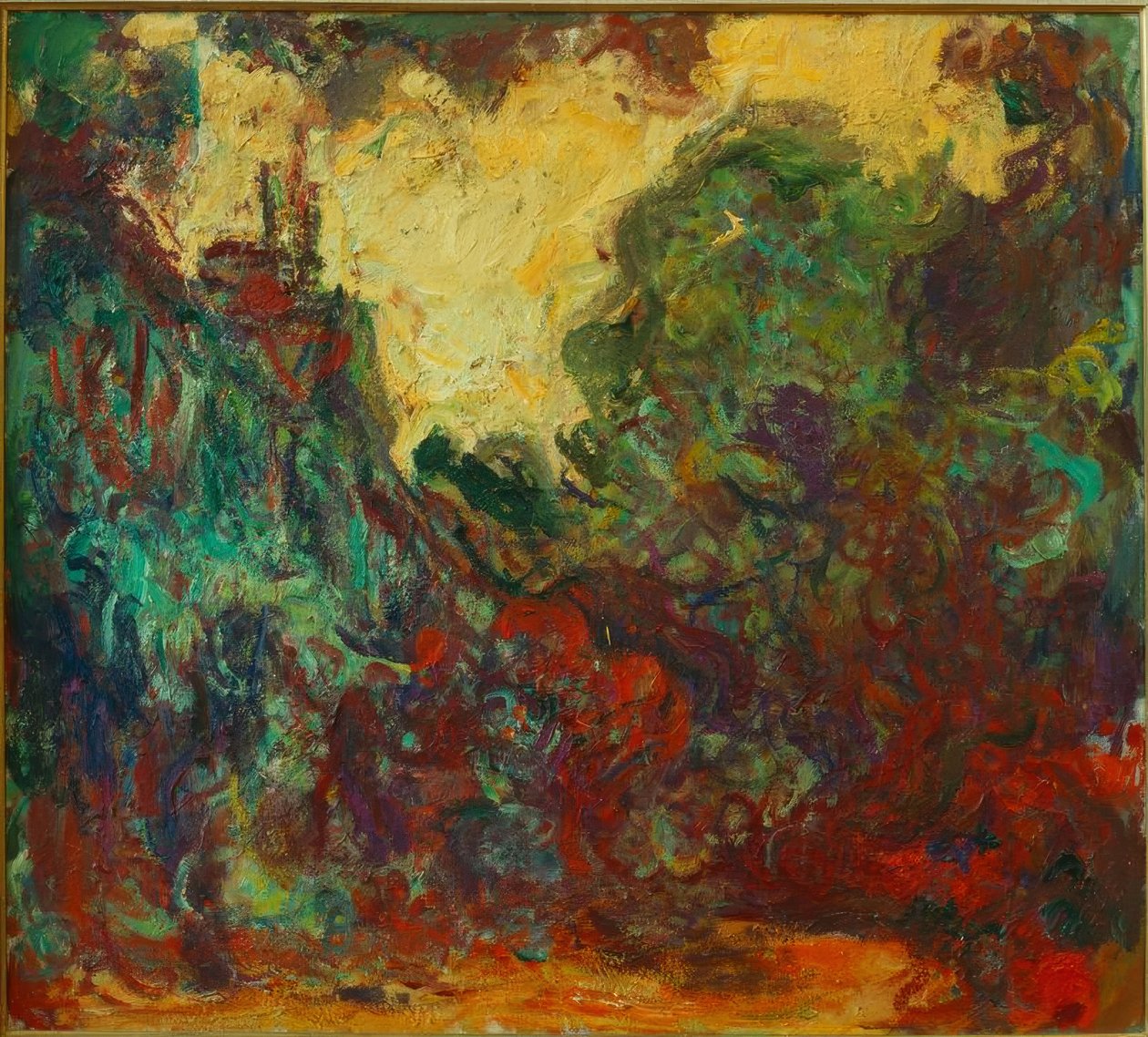 Dům viděný z růžové zahrady (Das Haus des Künstlers v od Claude Monet