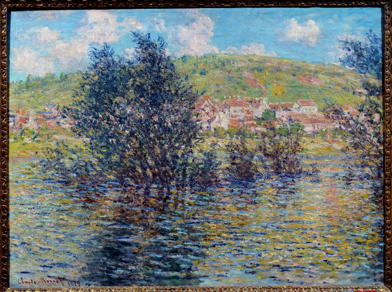 La Seine a Vetheuil, sluneční efekt po dešti. Obraz Clauda Moneta (1840-1926) od Claude Monet